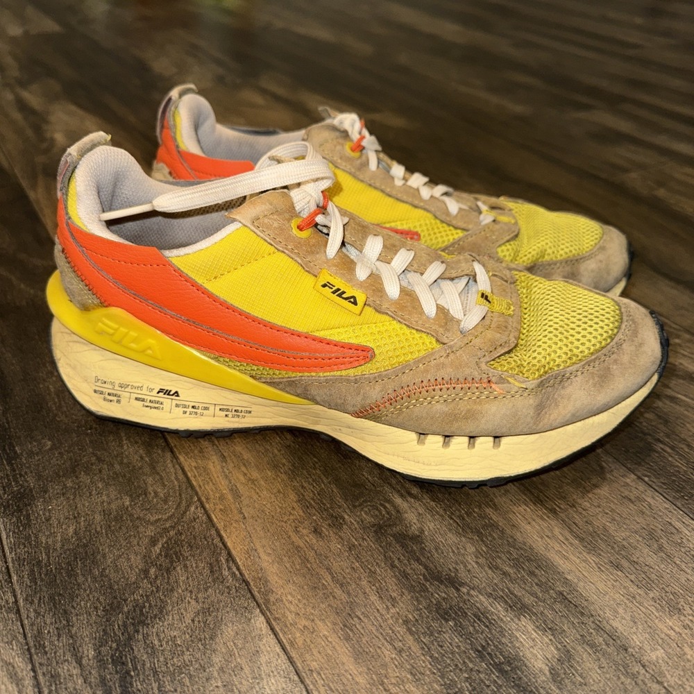 Fila Men's Renno Next Generation Casual Sneaker Yellow Men's Size 9